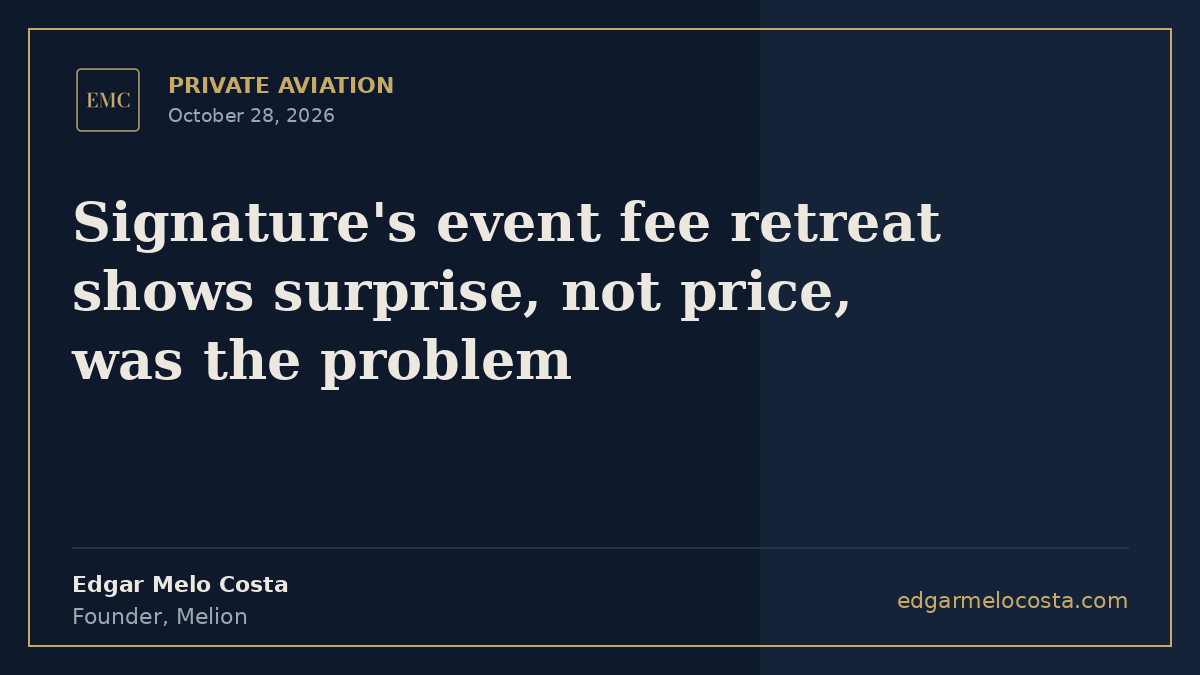 Signature's event fee retreat shows surprise, not price, was the problem