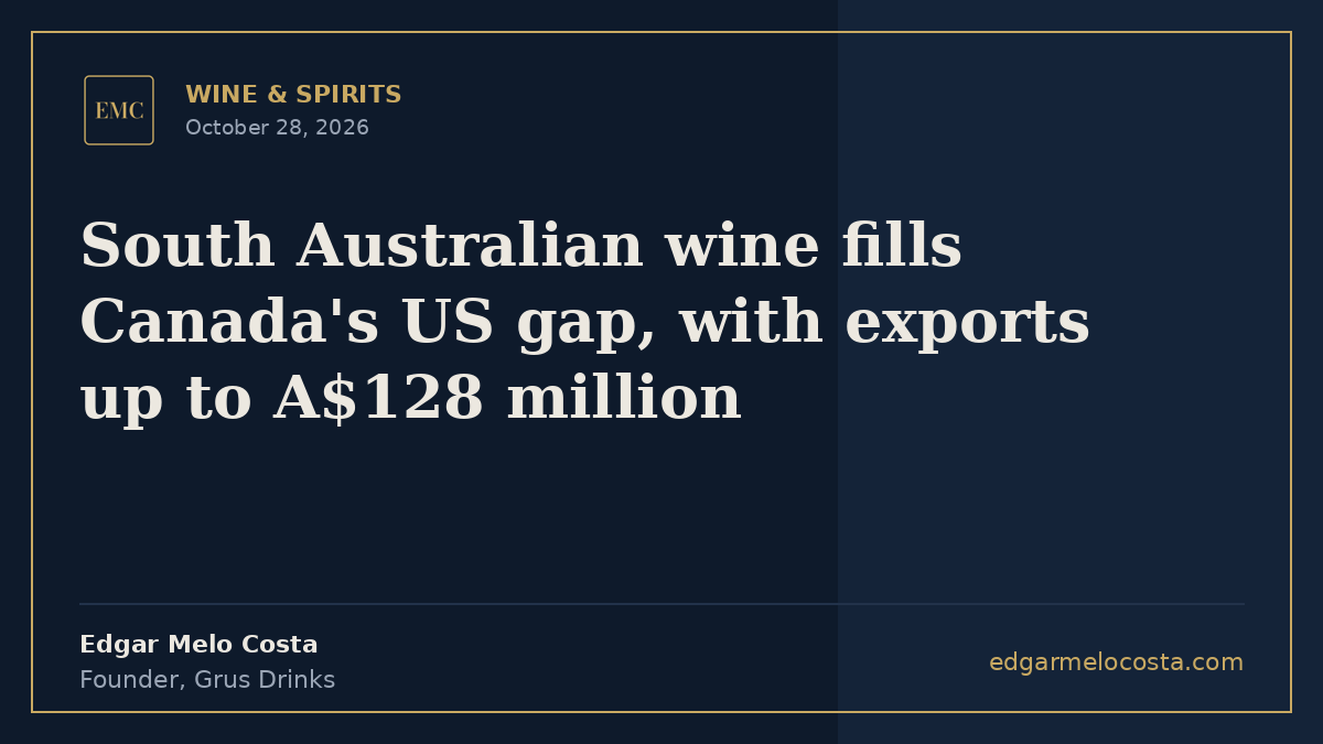 South Australian wine fills Canada's US gap, with exports up to A$128 million