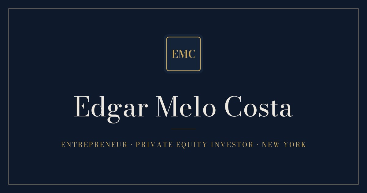 Edgar Melo Costa, entrepreneur and private equity investor, New York